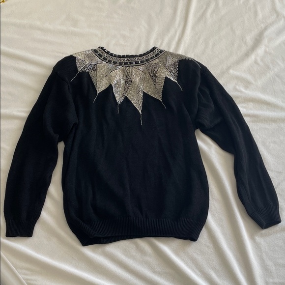 Vintage Beaded Sweater. 1989 IB Diffusion.Silk, Angora.Women's Size Medium - Picture 3 of 12